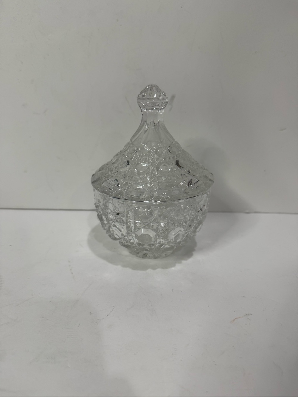 Vintage Cut-Glass Candy Dish with Lid
Dimensions